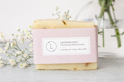 Lizush Lavender Natural Handmade Soap Bar, Vegan Skincare Gift