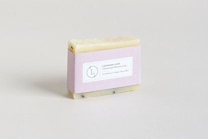 Lizush Lavender Natural Handmade Soap Bar, Vegan Skincare Gift