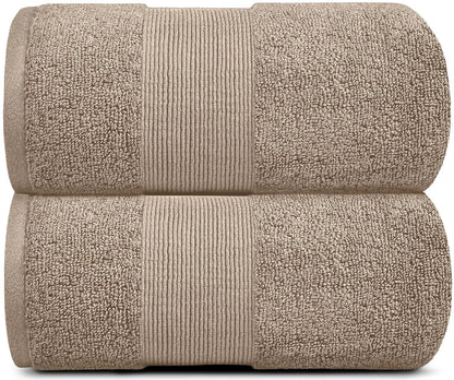 Resort Collection Soft Bath Sheet Towels 35x70 in Oversize 2 Pack Taupe Large