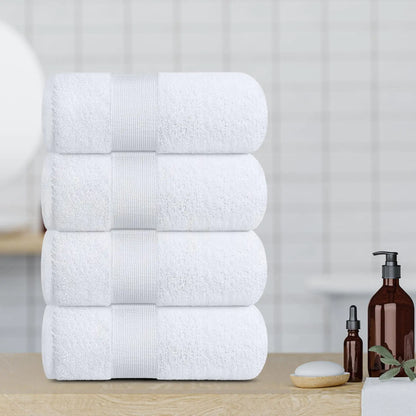 Resort Collection Soft Bath Towels 28x55 in 4 Pack