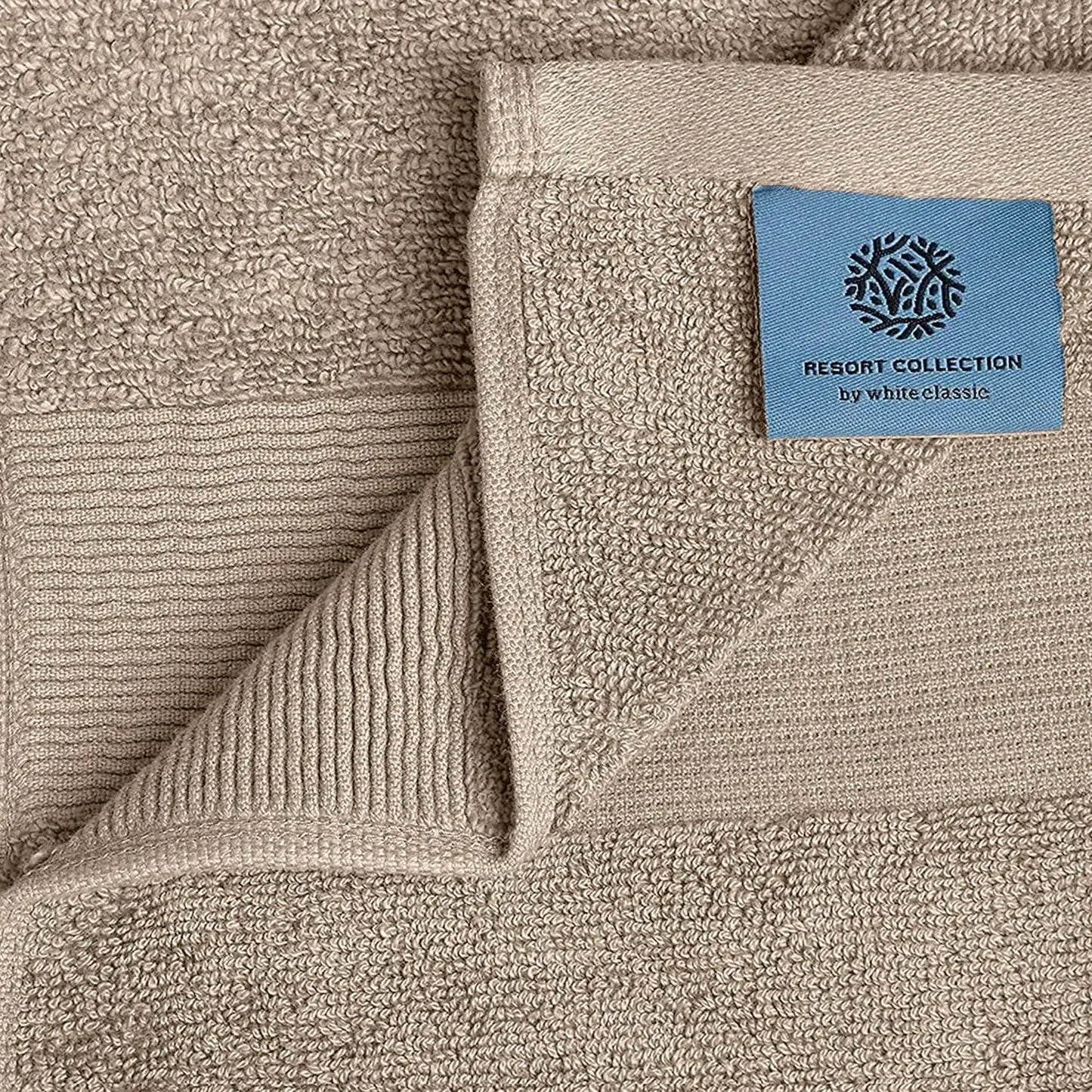 Resort Collection Soft Bath Sheet Towels 35x70 in Oversize 2 Pack Taupe Large