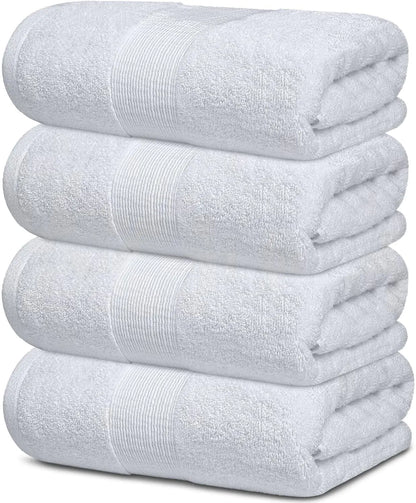 Resort Collection Soft Bath Towels 28x55 in 4 Pack