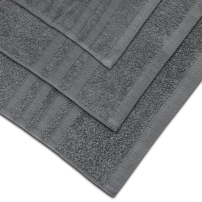 12 Pcs Set Gray Bath Hand Towels  Highly Absorbent