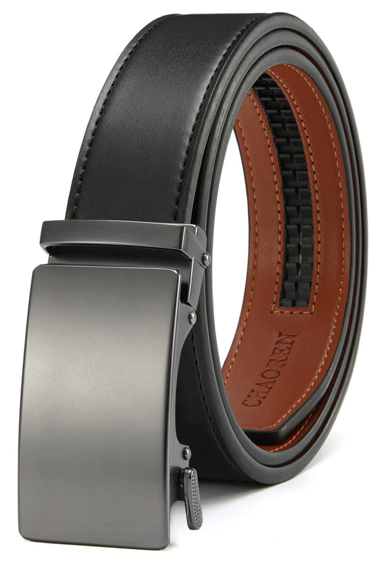 CHAOREN Mens Leather Ratchet Belt